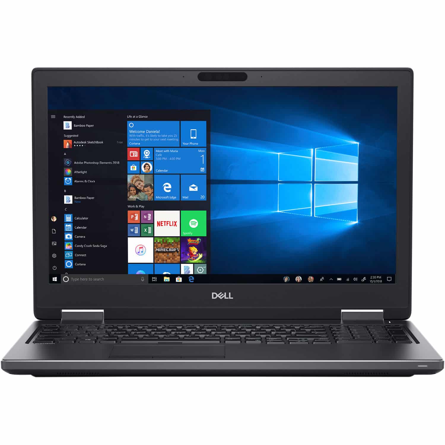 Precision-7530-1 Dell Precision 7530 Intel Core i7 8th Gen 32GB RAM 480GB SSD 15.6 Inch FHD WVA Display + 4GB GDDR5 Radeon Pro WX 4150 Graphics - Image 1