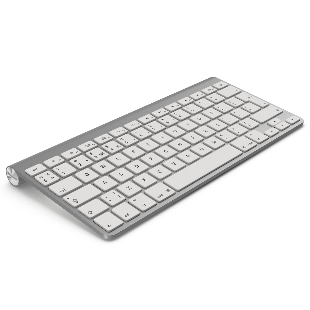applewirelesskeyboard3dmodel01 Brand New (Open Box) | Apple Wireless Keyboard | Battery operated | US English | Silver - Image 1